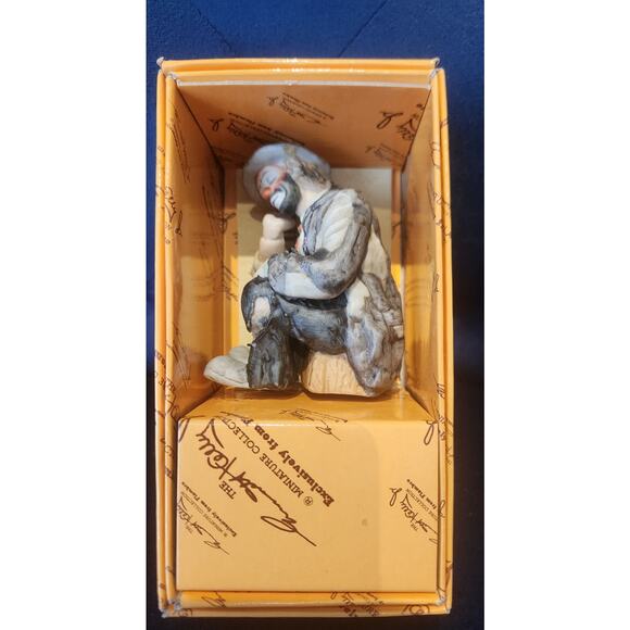 NIB Emmett Kelly Jr.  The Thinker Ceramic Clown  Flambro Signature Collection - Picture 2 of 9